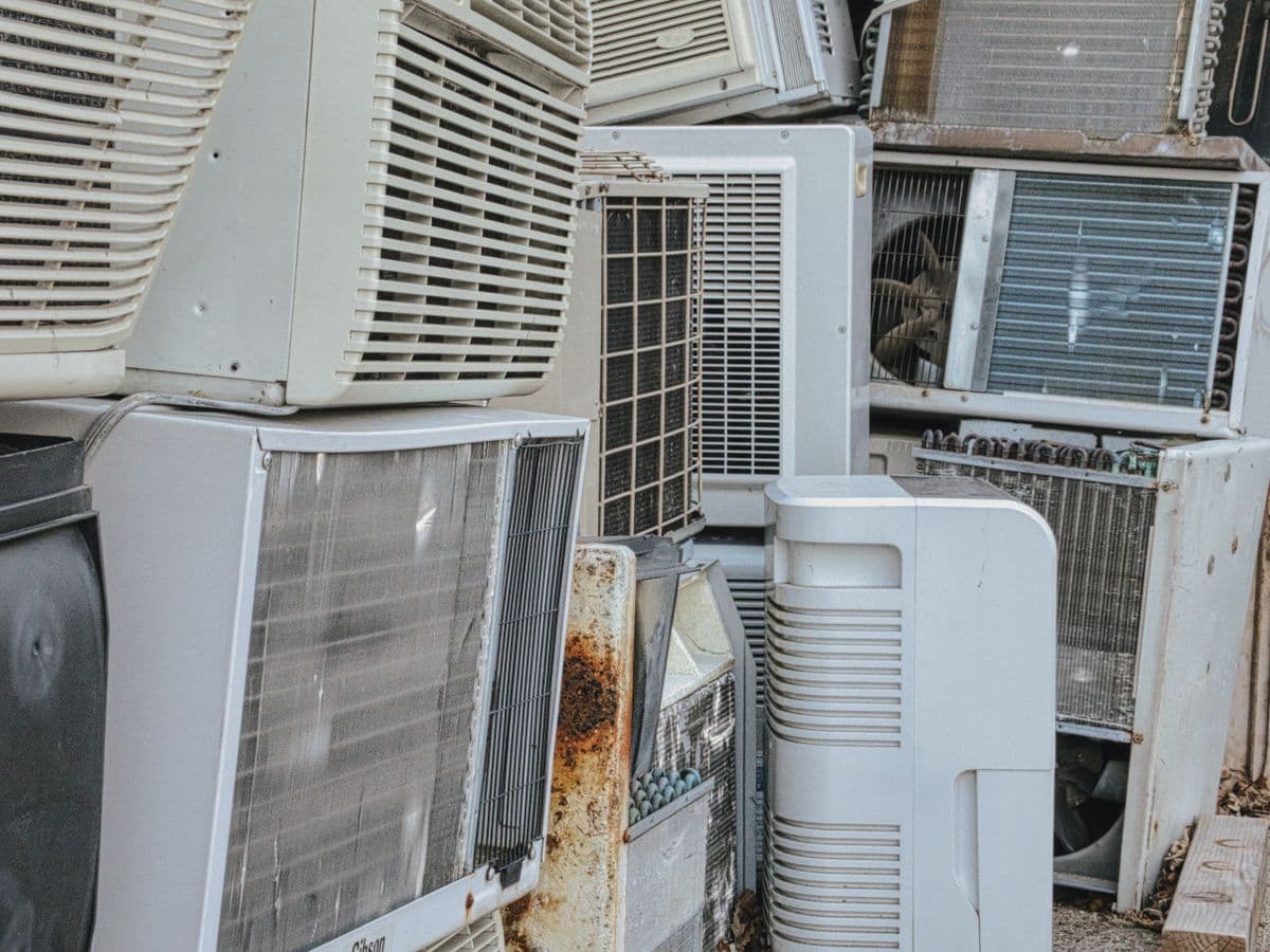 Illustrative photo of air conditioning units removed from service